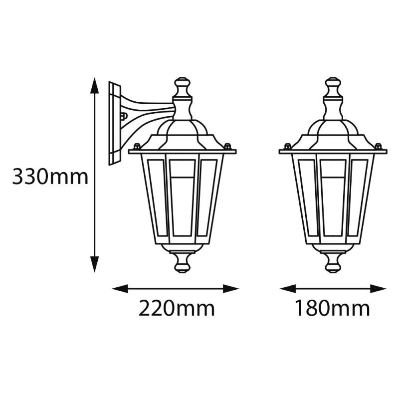 Applique Extérieure Descendante 60W E27 Fonte Noire LOAN 2 Applique Extérieure Descendante 60W E27 Fonte Noire LOAN – Image 2