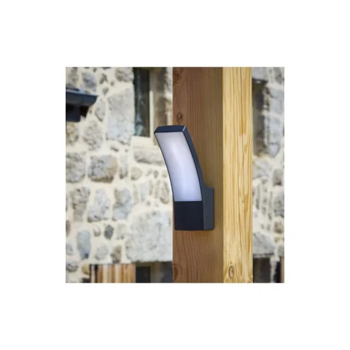 Applique Extérieure Incurvée LED SMD 12W Fonte D’aluminium Noir CREALYS