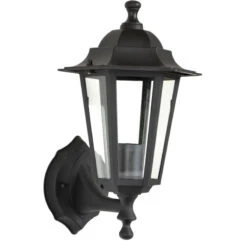 Applique Extérieure Montante 60W E27 Plastique Noire ELINA