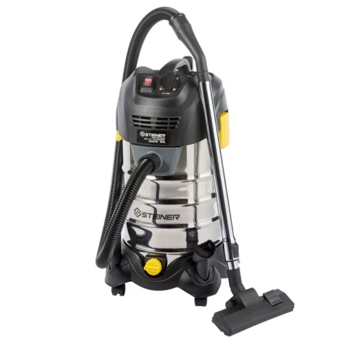 Aspirateur Eau Et Poussières 30L Inox 1400W Avec Prise Intégrée STEINER
