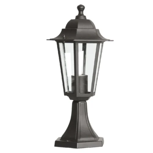 Borne Lumineuse Extérieure 60W E27 Plastique Noir ELINA