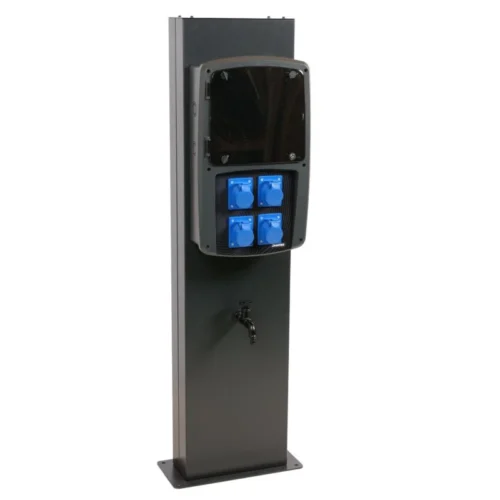 Borne De Camping 4 Prises CEE 10A Avec Protection Et Robinet OHMTEC -Outil Atelier Magasin borne de camping 4 prises cee 10a avec protection et robinet ohmtec 8