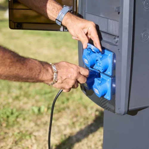 Borne De Camping 4 Prises CEE 10A Avec Protection Par Disjoncteur Différentiel OHMTEC -Outil Atelier Magasin borne de camping 4 prises cee 10a avec protection par disjoncteur differentiel ohmtec 5