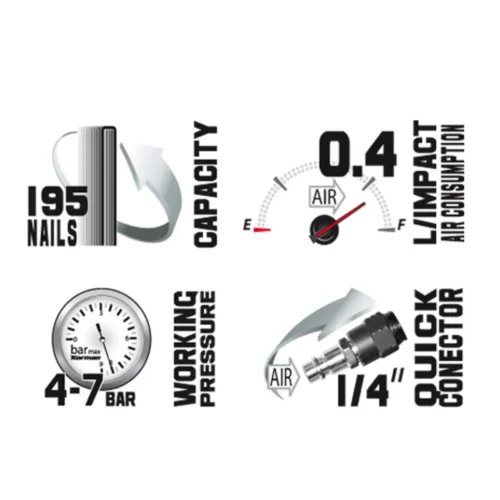 Cloueuse Pneumatique 1/4" 9 Cloueuse Pneumatique 1/4" -Outil Atelier Magasin cloueuse pneumatique 1 4 3