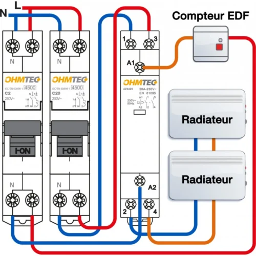 Contacteur De Puissance 20A 2 Pôles -Outil Atelier Magasin contacteur de puissance 2