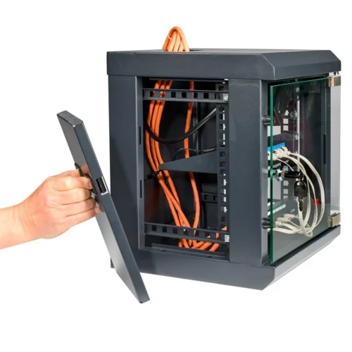 Baie De Brassage Et Porte En Verre Avec Serrure à Clé - OHMTEC -Outil Atelier Magasin cordons de brassage cat6 ftp lszh rj45 male male 50 cm 3