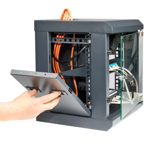 Baie De Brassage Et Porte En Verre Avec Serrure à Clé - OHMTEC -Outil Atelier Magasin cordons de brassage cat6 ftp lszh rj45 male male 50 cm 4