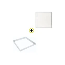 Pack Dalle LED 36W Backlit Recouvrable 600x600mm + Cadre Pose Saillie WOLTZ