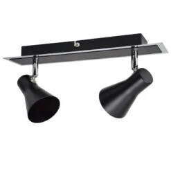 Plafonnier Patère Orientable GU10 Max 2x11W Noir