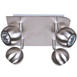 Plafonnier Patère Orientable Bowl GU10 4x35W Alu