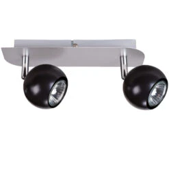 Plafonnier Patère Orientable Bowl GU10 2x35W Noir