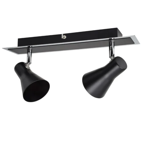 Plafonnier Patère Orientable GU10 Max 2x11W Noir