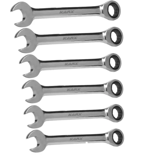 Jeu De 6 Clés Mixtes En Acier Chrome Vanadium