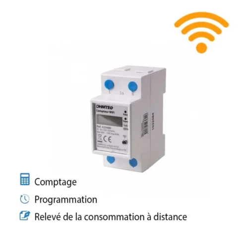 Kit Option Comptage Connecté Wifi + Programmation + Relevé à Distance Pour Borne De Recharge 3,7kW Et 7,4 KW Avec Montage