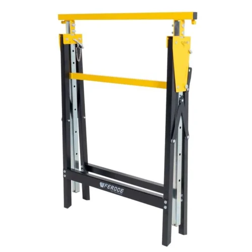 Lot De 2 Tréteaux Télescopiques Pliables 200Kgréglables FEROCE -Outil Atelier Magasin lot de 2 treteaux telescopiques pliables 200kg reglable feroce 5