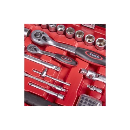 Malette Outils 130 Pieces KARX -Outil Atelier Magasin mallette a outils rouge 130pcs 4