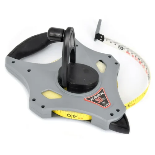 Mesure Longue 30m Fibre De Verre Sur Roulette KARX -Outil Atelier Magasin mesure longue 30 metres 2