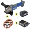 Meuleuse D’angle 125mm à Moteur Brushless + Batterie 18V Li-ion + Chargeur Rapide Intelligent + 2xDisques Diamants Segment 125mm -Outil Atelier Magasin meuleuse dangle a moteur brushless batterie 18v li ion chargeur rapide intelligent disque diamant segment 230mm