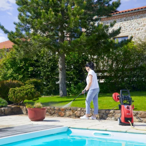 Nettoyeur Haute Pression électrique 2000W 150 Bar + Enrouleur + Lance + Brosse -Outil Atelier Magasin nettoyeur haute pression electrique 2000w 150 bar 4