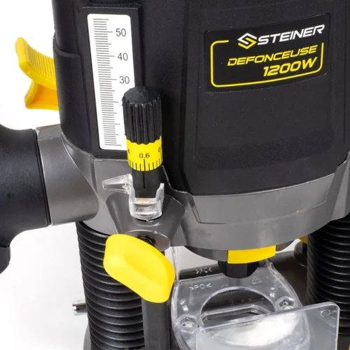 Pack Défonceuse 1200W 50mm à Vitesse Variable STEINER + Coffret 12 Fraises 8mm Pour Défonceuse STEINER -Outil Atelier Magasin pack defonceuse 1200w 50mm a vitesse variable steiner coffret 12 fraises 8mm pour defonceuse steiner 6