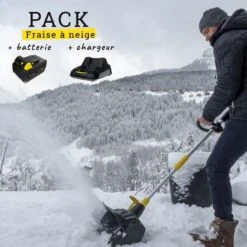Pack Fraise à Neige Sans Fil 40V + Batterie + Chargeur STEINER