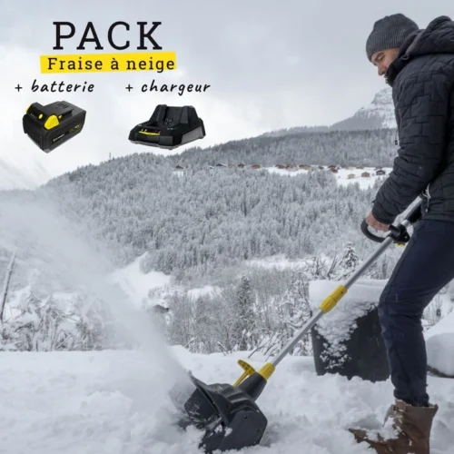 Pack Fraise à Neige Sans Fil 40V + Batterie + Chargeur STEINER