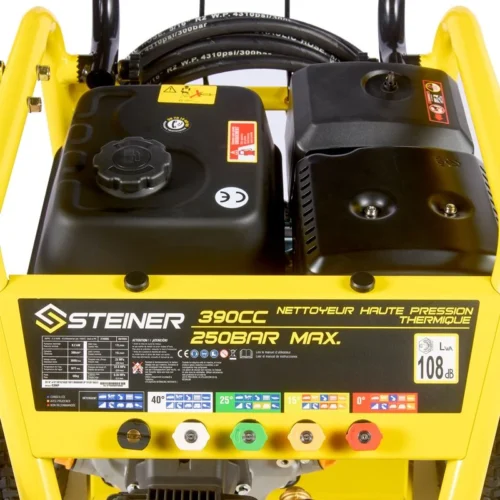 Pack Nettoyeur Haute Pression Thermique 390cc 250 Bar + Rallonge 10m STEINER -Outil Atelier Magasin pack nettoyeur haute pression thermique 390cc 250 bar rallonge 10m steiner 12
