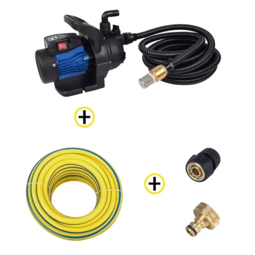 Steiner Pack Tuyau D’arrosage Ø15mm 25m + Pompe De Surface 800W + Kit D'Aspiration 7m Ø25mm + Raccords