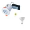 Pack Spot Encastrable Fixe RT2012 LED 10W Max Bland + Ampoule LED GU10 5W Blanc Chaud -Outil Atelier Magasin pack spot encastre fixe rt2012 10w ampoule led gu10 5w blanc chaud