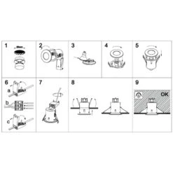 Pack Spot Encastrable Fixe RT2012 LED 10W Max Bland + Ampoule LED GU10 5W Blanc Chaud 11 Pack Spot Encastrable Fixe RT2012 LED 10W Max Bland + Ampoule LED GU10 5W Blanc Chaud -Outil Atelier Magasin pack spot encastre fixe rt2012 10w ampoule led gu10 5w blanc chaud 5