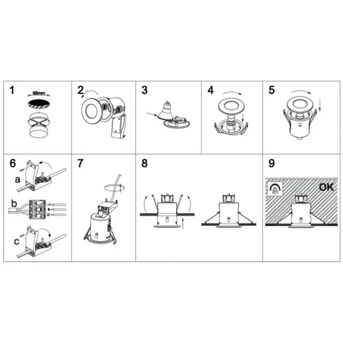 Pack Spot Encastrable Fixe RT2012 LED 10W Max Bland + Ampoule LED GU10 5W Blanc Chaud 11 Pack Spot Encastrable Fixe RT2012 LED 10W Max Bland + Ampoule LED GU10 5W Blanc Chaud -Outil Atelier Magasin pack spot encastre fixe rt2012 10w ampoule led gu10 5w blanc chaud 5