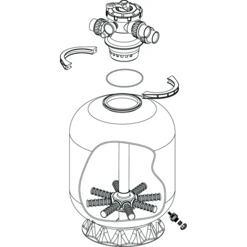 Steiner Groupe De Filtration 0.6CV 11m³/h Ø450mm Vanne Top 6 Voies -Outil Atelier Magasin pack vincent 600736 17