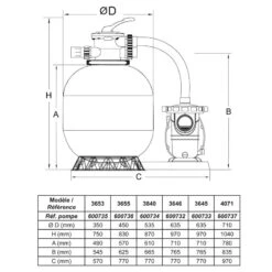 Steiner Groupe De Filtration 0.6CV 11m³/h Ø450mm Vanne Top 6 Voies 39 Steiner Groupe De Filtration 0.6CV 11m³/h Ø450mm Vanne Top 6 Voies -Outil Atelier Magasin pack vincent 600736 19
