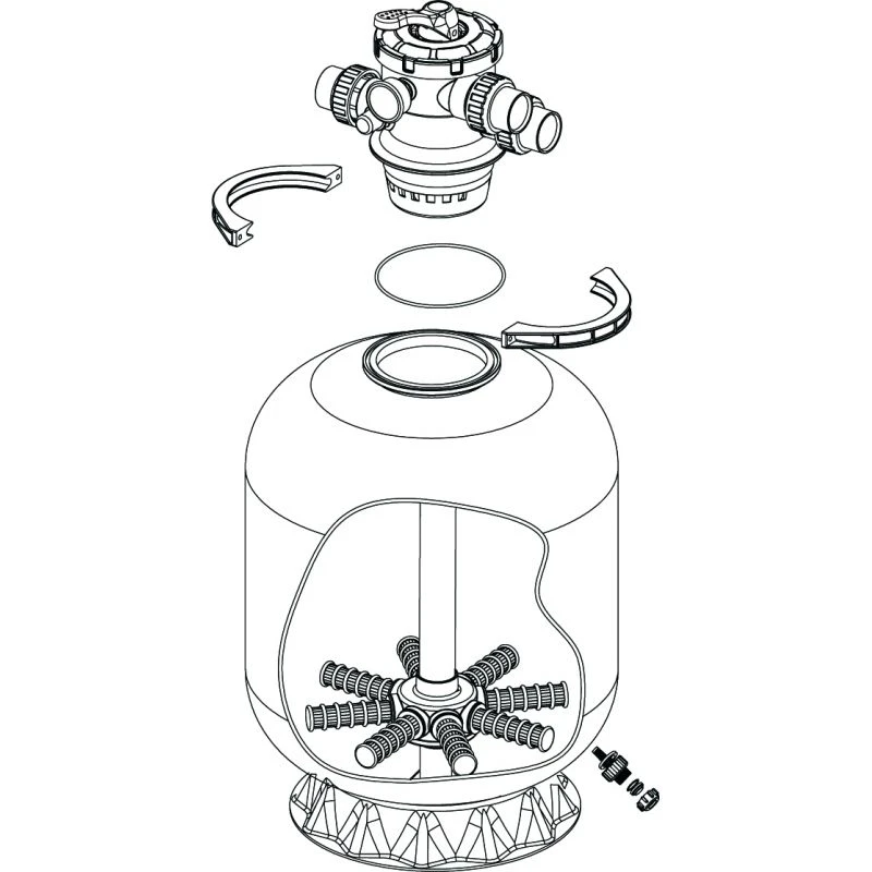 Steiner Groupe De Filtration 0.6CV 11m³/h Ø450mm Vanne Top 6 Voies + Verre Filtrant 0,5-1,0mm 2x25 Kg 20 Steiner Groupe De Filtration 0.6CV 11m³/h Ø450mm Vanne Top 6 Voies + Verre Filtrant 0,5-1,0mm 2x25 Kg – Image 20