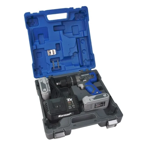 Perceuse-visseuse à Percussion Sans Fil 18V 2Ah Li-ion 4 Pôles + 2 Batteries Korman -Outil Atelier Magasin perceuse percussion sans fil 18v 2ah li ion 4 poles 4