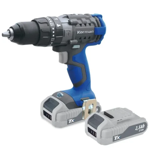 Perceuse-visseuse à Percussion Sans Fil 18V 2Ah Li-ion 4 Pôles + 2 Batteries Korman