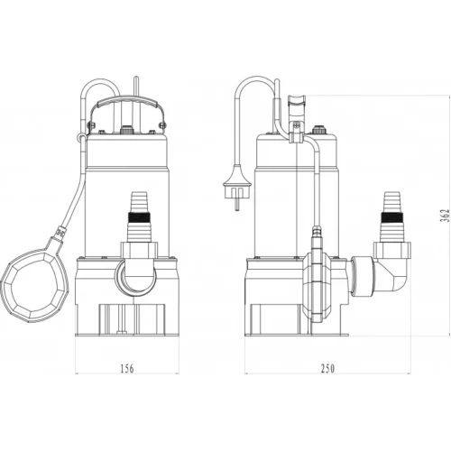 Pompe Immergée Eaux Chargées 750W Inox STEINER -Outil Atelier Magasin pompe submersible eaux chargees 750w 5