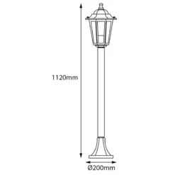 Potelet Lumineux Extérieur 60W Max E27 Fonte Noir LOAN 5 Potelet Lumineux Extérieur 60W Max E27 Fonte Noir LOAN -Outil Atelier Magasin potelet 6 faces serie loan 2