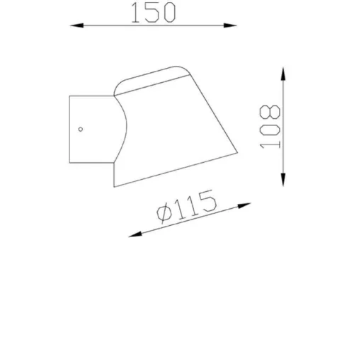 Applique Extérieure Descendante à Tête Conique 35W Max GU10 Acier Noir CREALYS -Outil Atelier Magasin potelet 6 faces serie loan 9