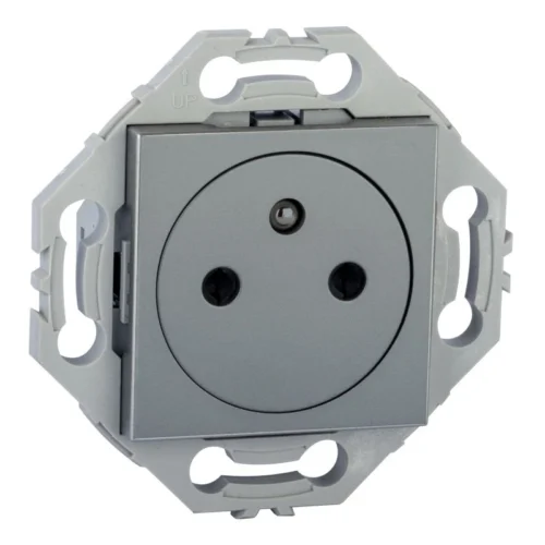NOANE Prise Murale Affleurante 2P+T 16A Complète Gris Alu -Outil Atelier Magasin prise murale affleurante 2pt 16a complete gris alu noane 2