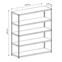 Étagèrede Rangement 5 Niveaux FEROCE 3 Étagèrede Rangement 5 Niveaux FEROCE -Outil Atelier Magasin product 1002