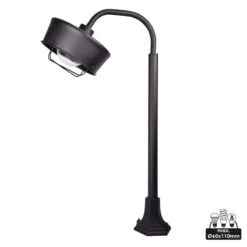 Borne Lumineuse Extérieure 60W Max E27 Acier Noir WOLTZ -Outil Atelier Magasin product 103