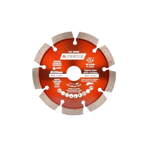 Disque Diamant Segment Laser 125 X 22.2mm FEROCE