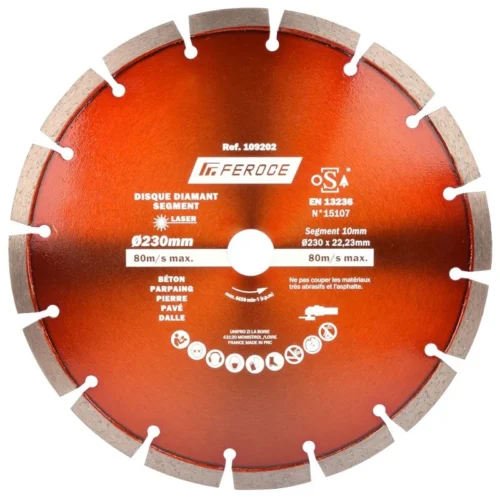Disque Diamant Segment Laser 230 X 22.2mm FEROCE