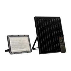 Projecteur LED Extérieur Solaire à Fixer 9W Noir WOLTZ