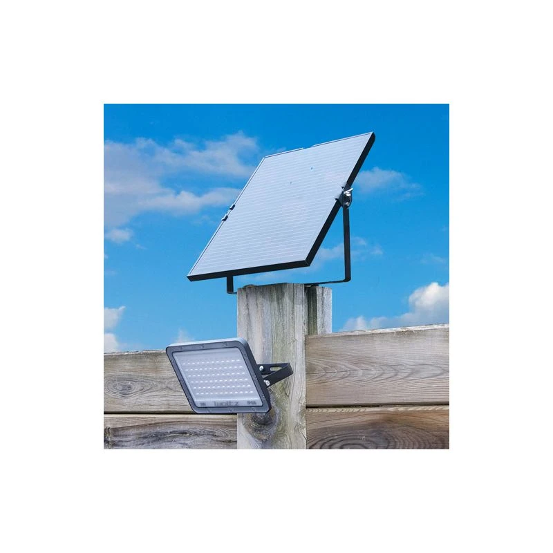 Projecteur LED Extérieur Solaire à Fixer 9W Noir WOLTZ 2 Projecteur LED Extérieur Solaire à Fixer 9W Noir WOLTZ – Image 2