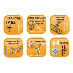 Réglette Fluocompacte Etanche 65 Cm 2x18W IP65 7 Réglette Fluocompacte Etanche 65 Cm 2x18W IP65 -Outil Atelier Magasin product 1202