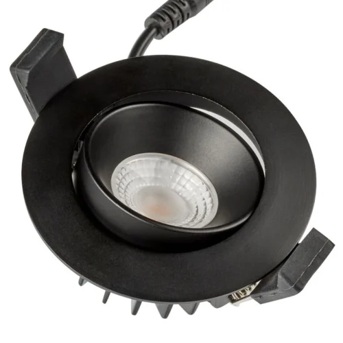 Spot Encastrable Orientable Variable 7W LED COB Rond Noir CREALYS -Outil Atelier Magasin product 149