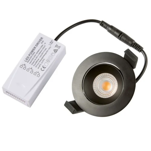 Spot Encastrable Orientable Variable 7W LED COB Rond Noir CREALYS -Outil Atelier Magasin product 150