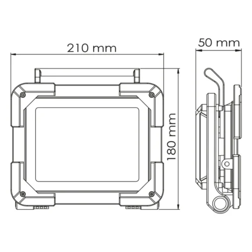 Projecteur De Chantier LED Batterie Rechargeable Extra Plat 30W IP54 NALTO -Outil Atelier Magasin product 250